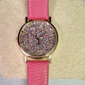 Pink Glitter Watch